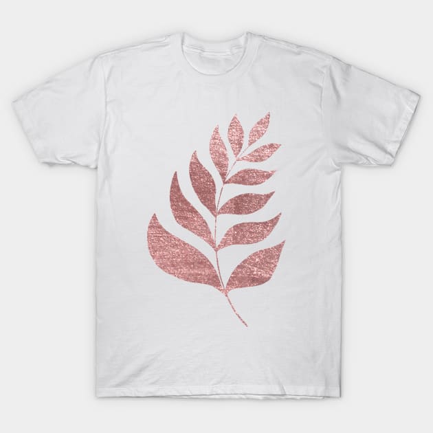 Simple branch - rose gold T-Shirt by wackapacka